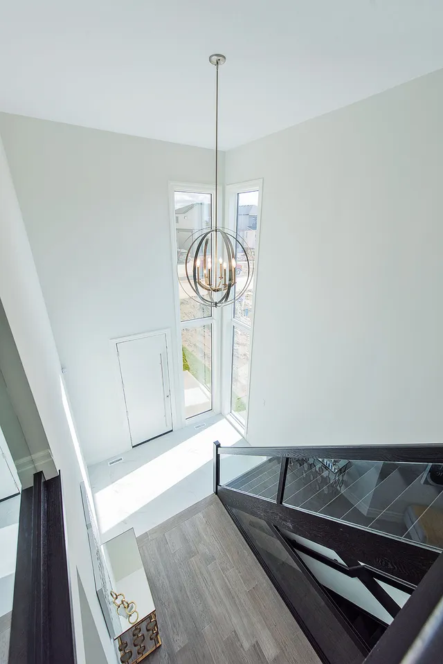 Ring pendant over the stair landing